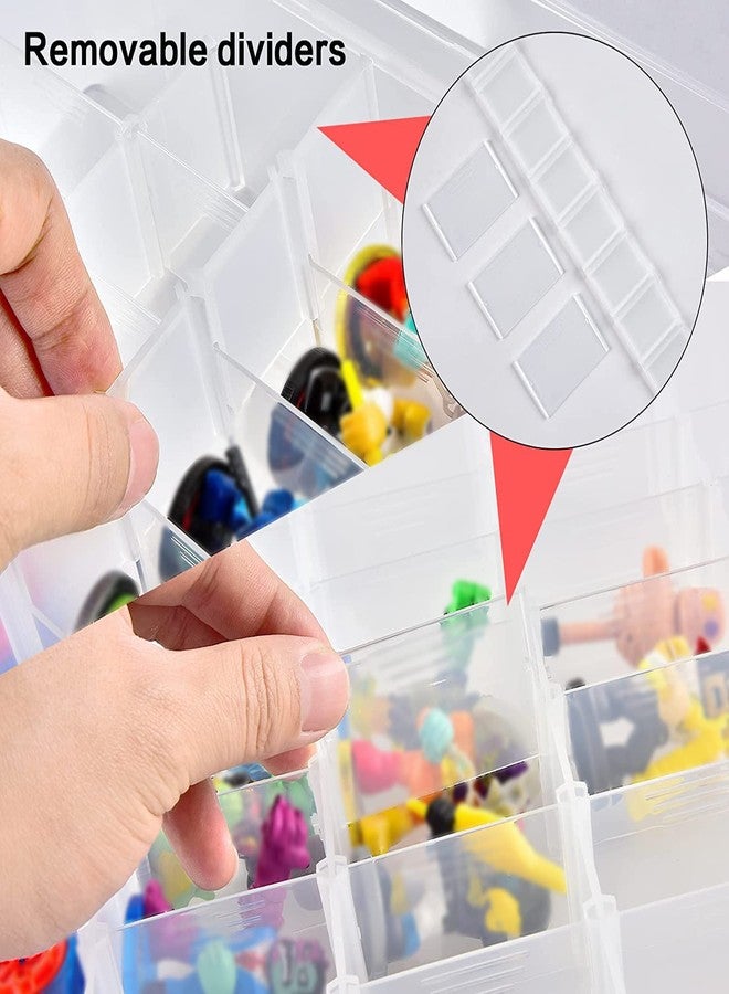 FULLCASE Double Layer Case Compatible with Akedo Ultimate Arcade Warriors Figures Packs, Mini Battling Action Character Collector Storage Fits for Battle Arena/ for Legendary Attack Toy Figure Bots (Box Only) - Image 2